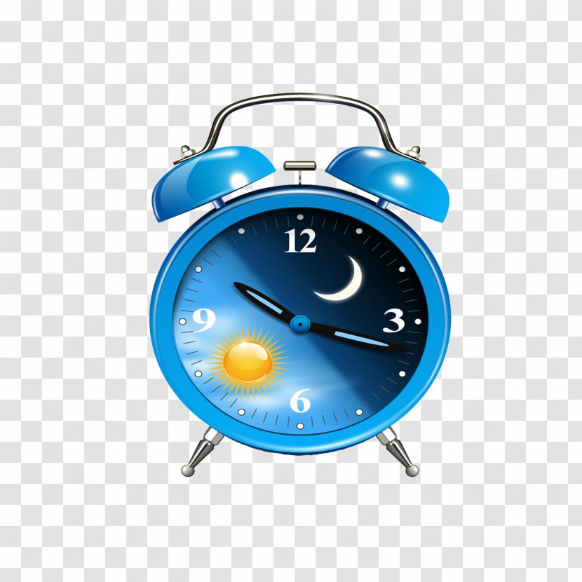 Sleep Cycle Circadian Rhythm Night Melatonin - Blue Alarm Clock Transparent PNG