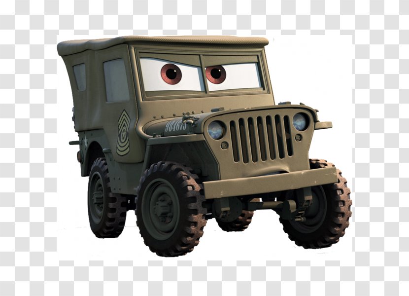 Willys MB Jeep Car Sarge Mater - Military Vehicle Transparent PNG