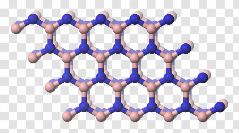 Boron Nitride Graphene Hexagonal Crystal Family - Blue - Playground Strutured Top View Transparent PNG