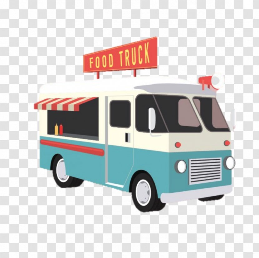 Food Truck Fast Restaurant - Model Car Transparent PNG