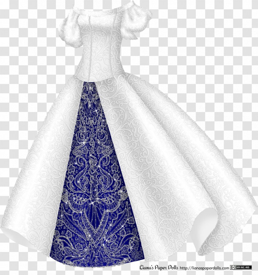 Dress Gown Paper Doll Princess - Neckline - Bling Transparent PNG