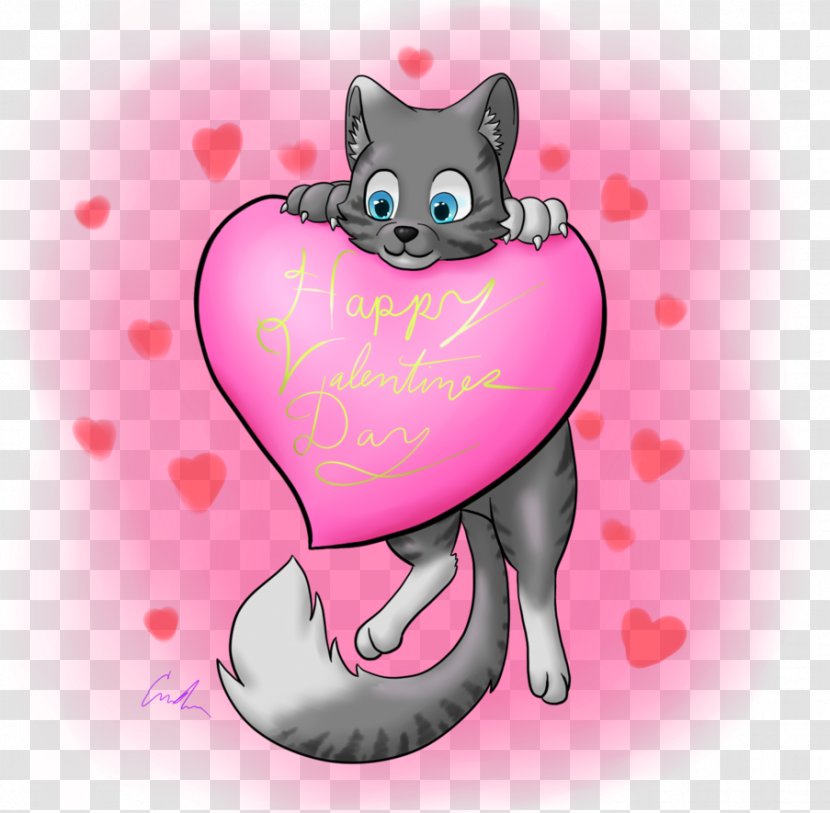 Whiskers Kitten Domestic Short-haired Cat - Heart Transparent PNG