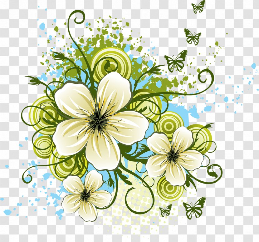 Black And White Flower Clip Art Image Desktop Wallpaper Transparent PNG