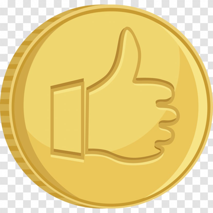 Thumb Signal Coin Clip Art - Material Transparent PNG