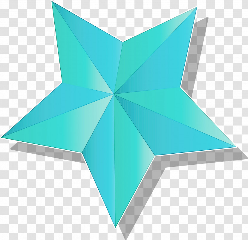 Line Angle Turquoise Star Meter Transparent PNG