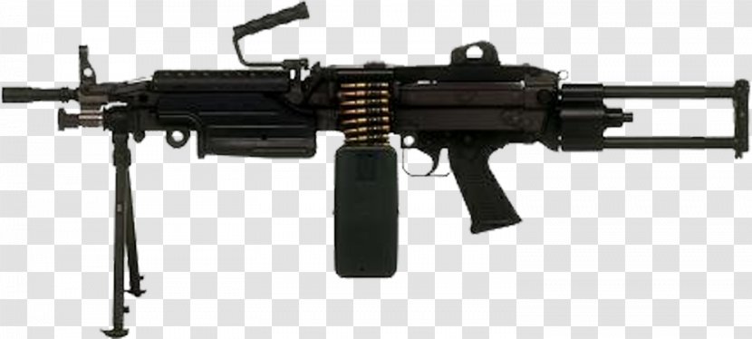 M249 Light Machine Gun Squad Automatic Weapon FN Minimi Firearm - Silhouette Transparent PNG