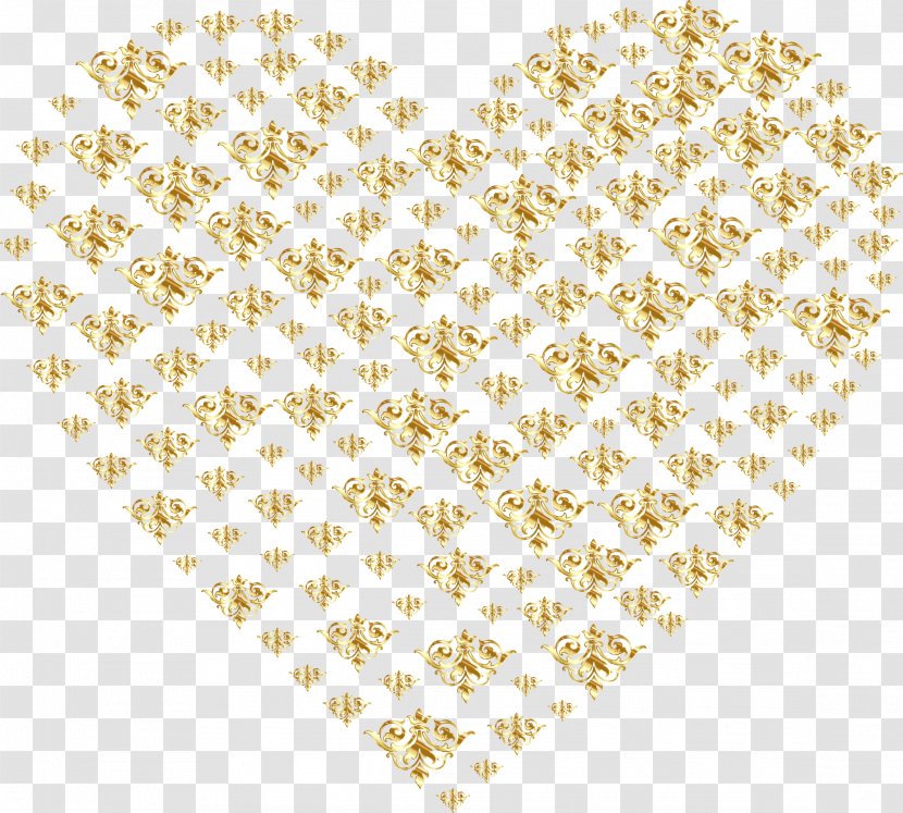 Heart Desktop Wallpaper Gold Clip Art - Area - Background Transparent PNG