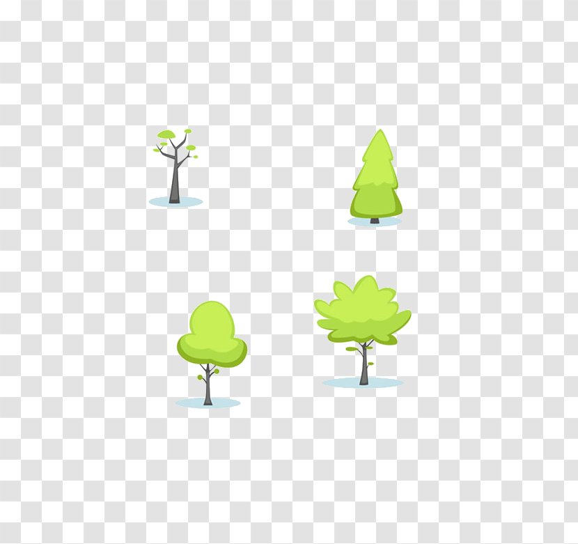 Cartoon Tree Illustration Transparent PNG