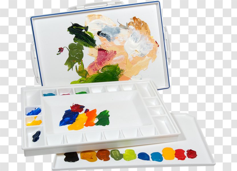 Plastic Palette Watercolor Painting Acrylic Paint - Box Transparent PNG