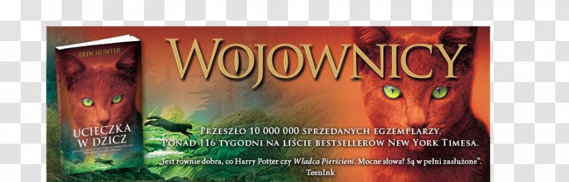 Into The Wild Warriors Erin Hunter Cat Book - Banner Transparent PNG
