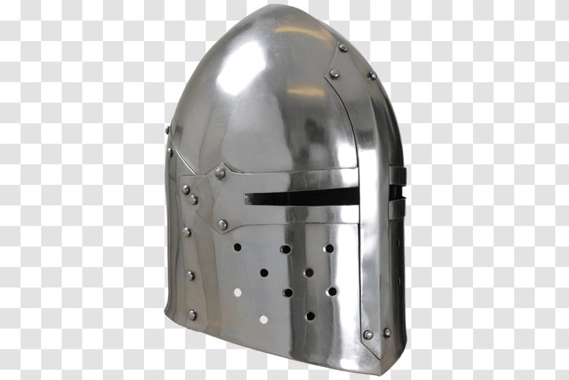 Helmet Middle Ages Great Helm Knight Steel - Leather - Loaf Sugar Transparent PNG