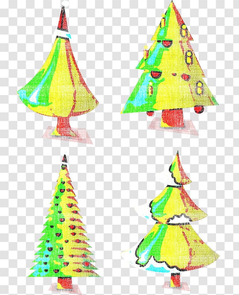 Christmas Decoration - Tree - Art Paper Oregon Pine Transparent PNG