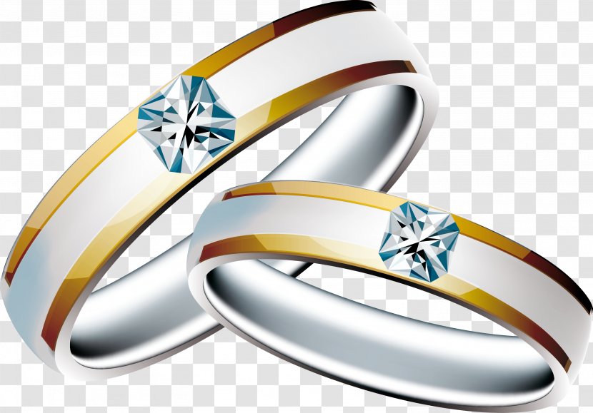 Engagement Ring Wedding Clip Art - Gold Transparent PNG