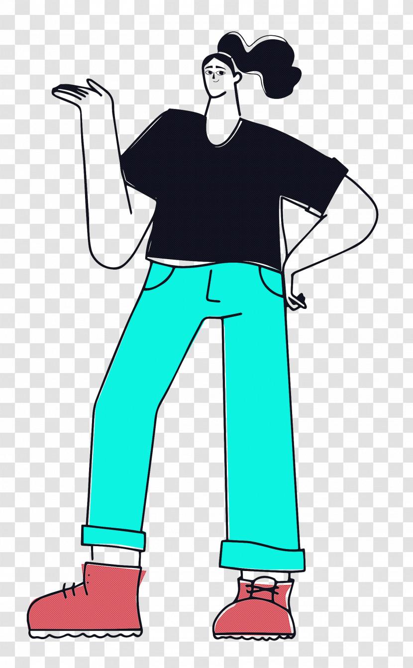 Girl Standing Transparent PNG