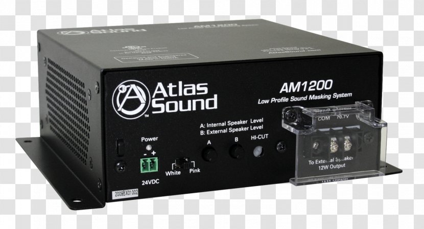 Atlas Sound Am1200 Low Profile Masking System Loudspeaker Auditory - Audio Receiver - Rca Components Transparent PNG