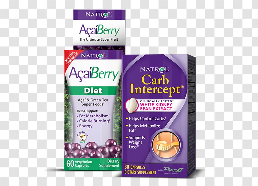 Dietary Supplement Weight Loss Natrol AcaiBerry Diet Acai Berry Capsule - Berries Artificial Transparent PNG