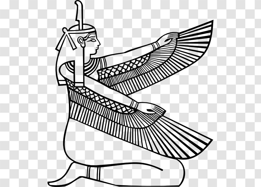 Ancient Egypt Coloring Book Maat Goddess - Egyptian Pharaoh Transparent PNG