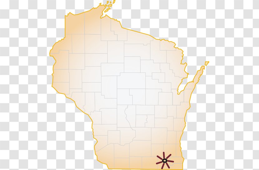 Wisconsin Map Ecoregion - Tuberculosis Transparent PNG