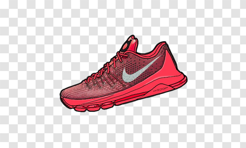 Nike Free Sneakers Shoe - Red Transparent PNG