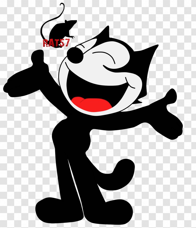Felix The Cat Mickey Mouse Cartoon Silent Film - Flower Transparent PNG