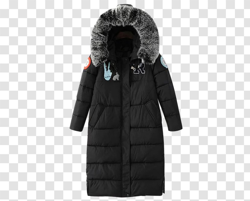 Overcoat Jacket Parka Down Feather Fur Clothing - Cartoon - Coat Transparent PNG