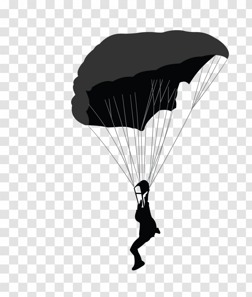 Parachute Royalty-free Parachuting Clip Art - Black Transparent PNG