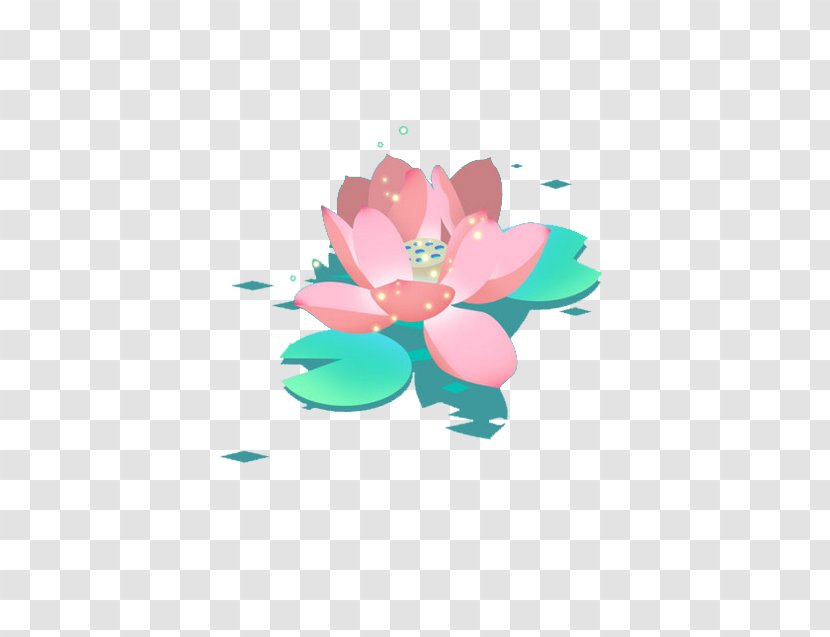Petal Turquoise - Flower - Lotus Transparent PNG