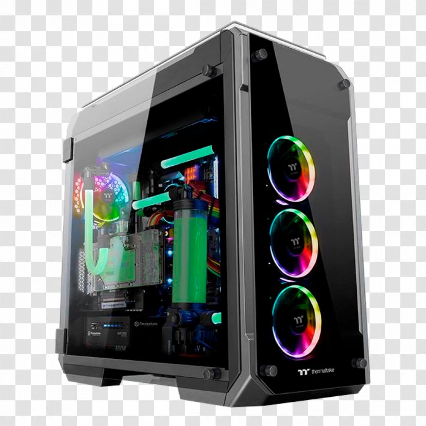 Computer Cases & Housings Thermaltake View 31 TG CA-1H8-00M1WN-00 ATX Personal - Ps2 Port - Corsair Transparent PNG