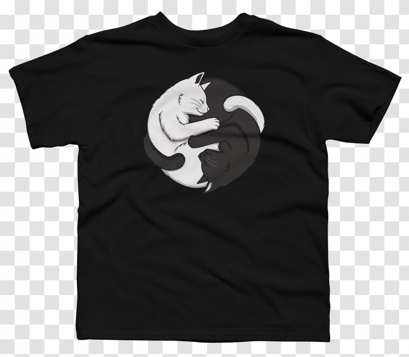 T-shirt Oakland Raiders Seattle Seahawks Clothing - Tshirt - Yin Yang Cat Transparent PNG