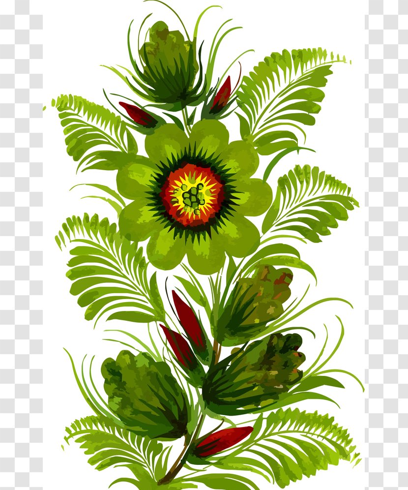 Decorative Arts Floral Design Painting - Flowering Plant Transparent PNG