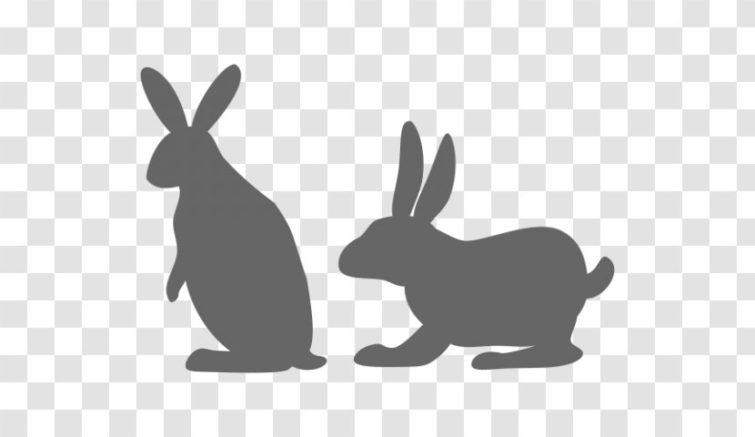 Happy Easter Silhouette Eps Dxf - Wildlife - Blackandwhite Transparent PNG