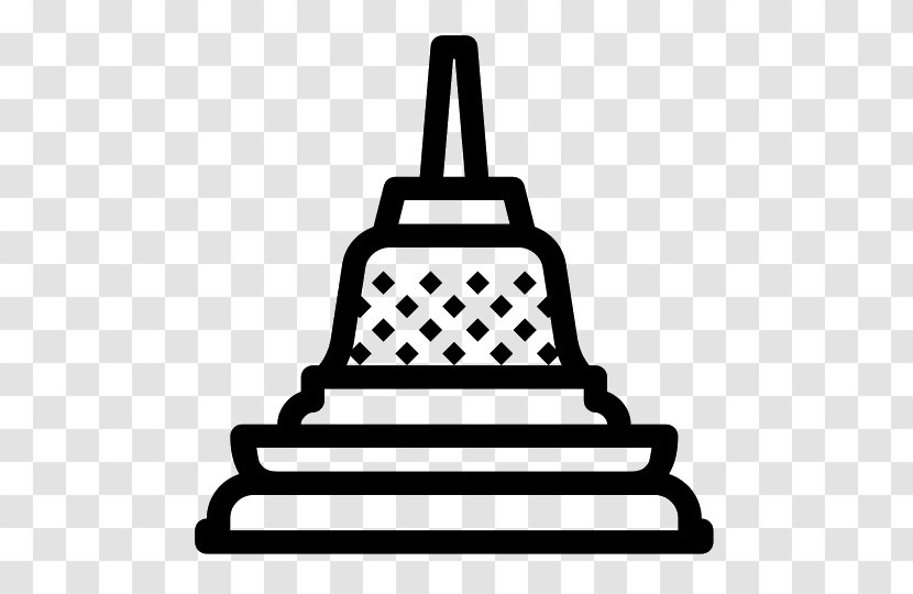 Borobudur Temple Boudhanath Clip Art - Black And White Transparent PNG