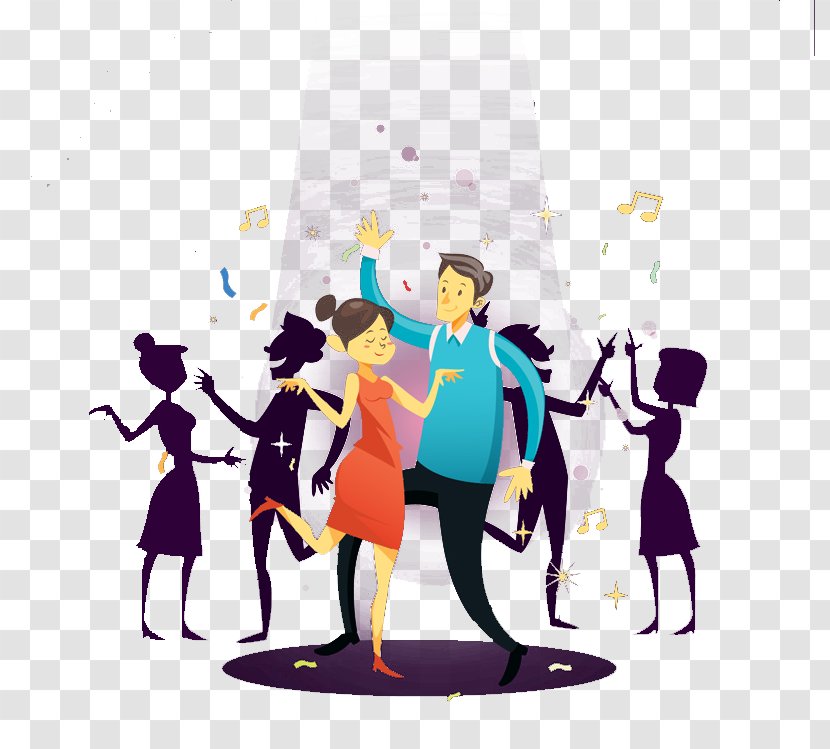 Dance Party Download - Art - Dancing Men And Women Transparent PNG