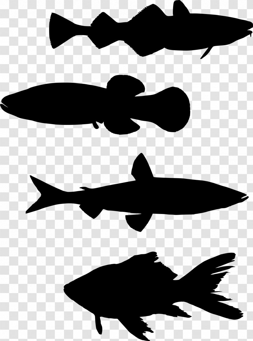 Fishing Silhouette Clip Art - Monochrome Photography - Fish Transparent PNG