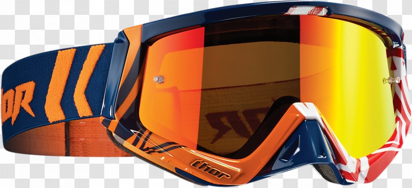 Thor Goggles Blue Tear-off Motorcycle Helmets - Personal Protective Equipment - Sniper Lens Transparent PNG