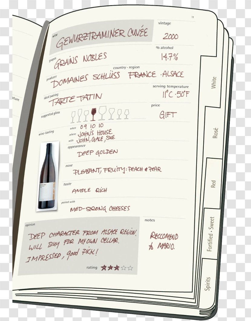 Wine Tasting Moleskine Distilled Beverage Notebook - Basement Transparent PNG