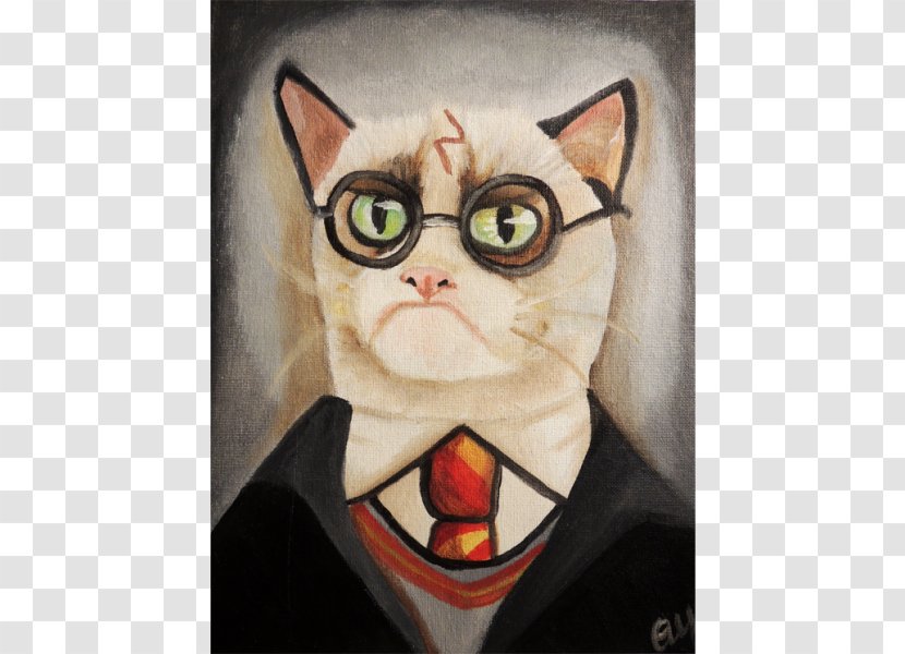 Cat Glasses Character Fiction Transparent PNG