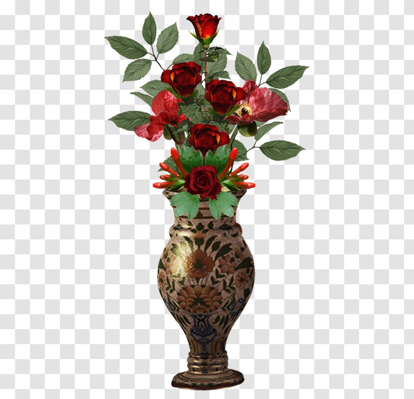 Flower Vase Clip Art - Rose Family Transparent PNG