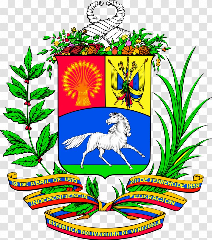 Coat Of Arms Venezuela Flag Heraldry - Grass - Heraldic Falcon Transparent PNG