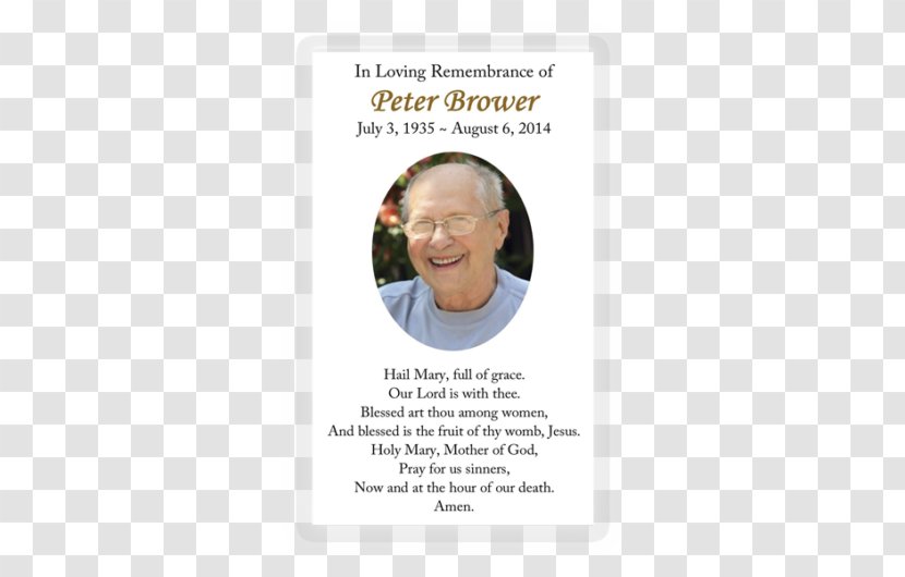 Funeral Death Anniversary Obituary In Memoriam Card Holy - Laminated Transparent PNG