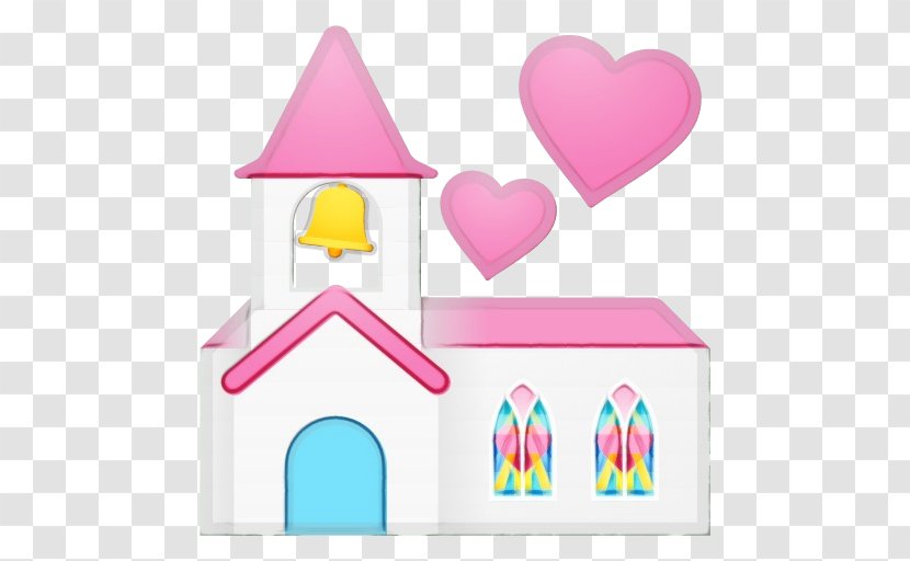 Heart Emoji Background - House Pink Transparent PNG