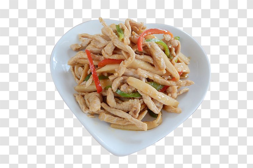 Lo Mein Chow Pepper Steak Chinese Cuisine Fried Noodles - Side Dish - Shredded Mushroom Transparent PNG