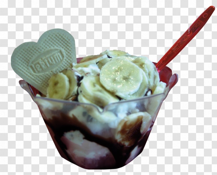 Sundae Gelato Ice Cream Banana Plantain - Mug Transparent PNG