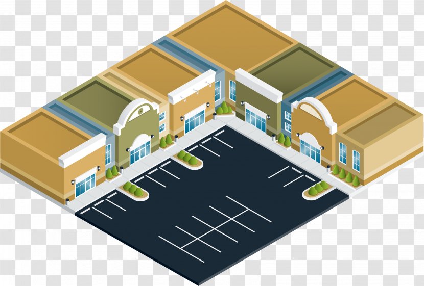 Shopping Centre Strip Mall Retail Stock Photography - Isometric Business Element Transparent PNG