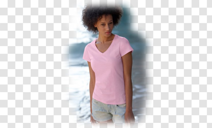 T-shirt Shoulder Sleeve Blouse Neckline - Flower Transparent PNG