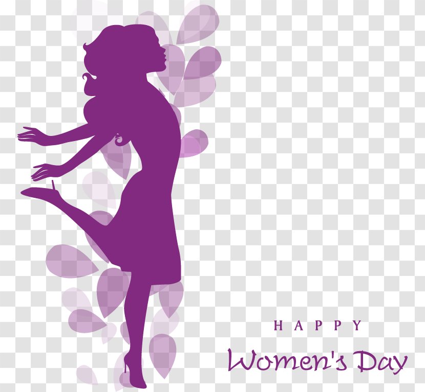 International Womens Day Happiness Quotation Woman Wish - Purple - Women's Decorative Elements Transparent PNG