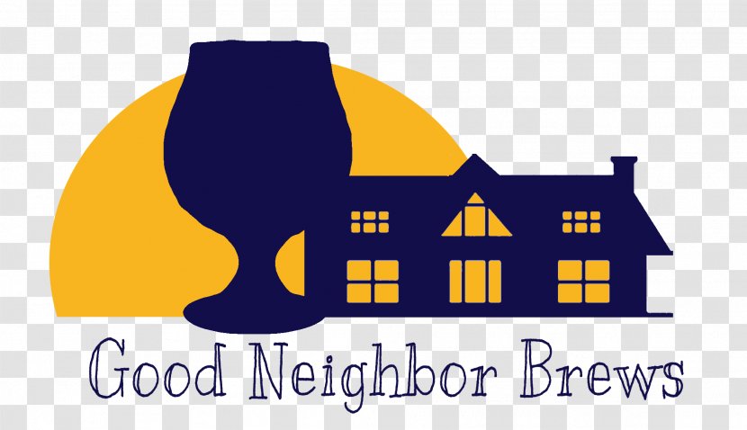 Good Neighbor Brews Logo Brewery Brand Yellow - Text Transparent PNG