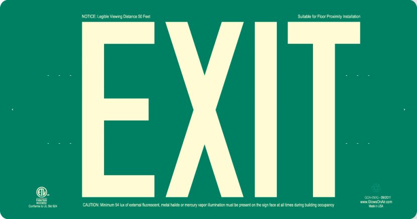 Exit Sign Emergency Signage UL Clip Art - Signs Pictures Transparent PNG