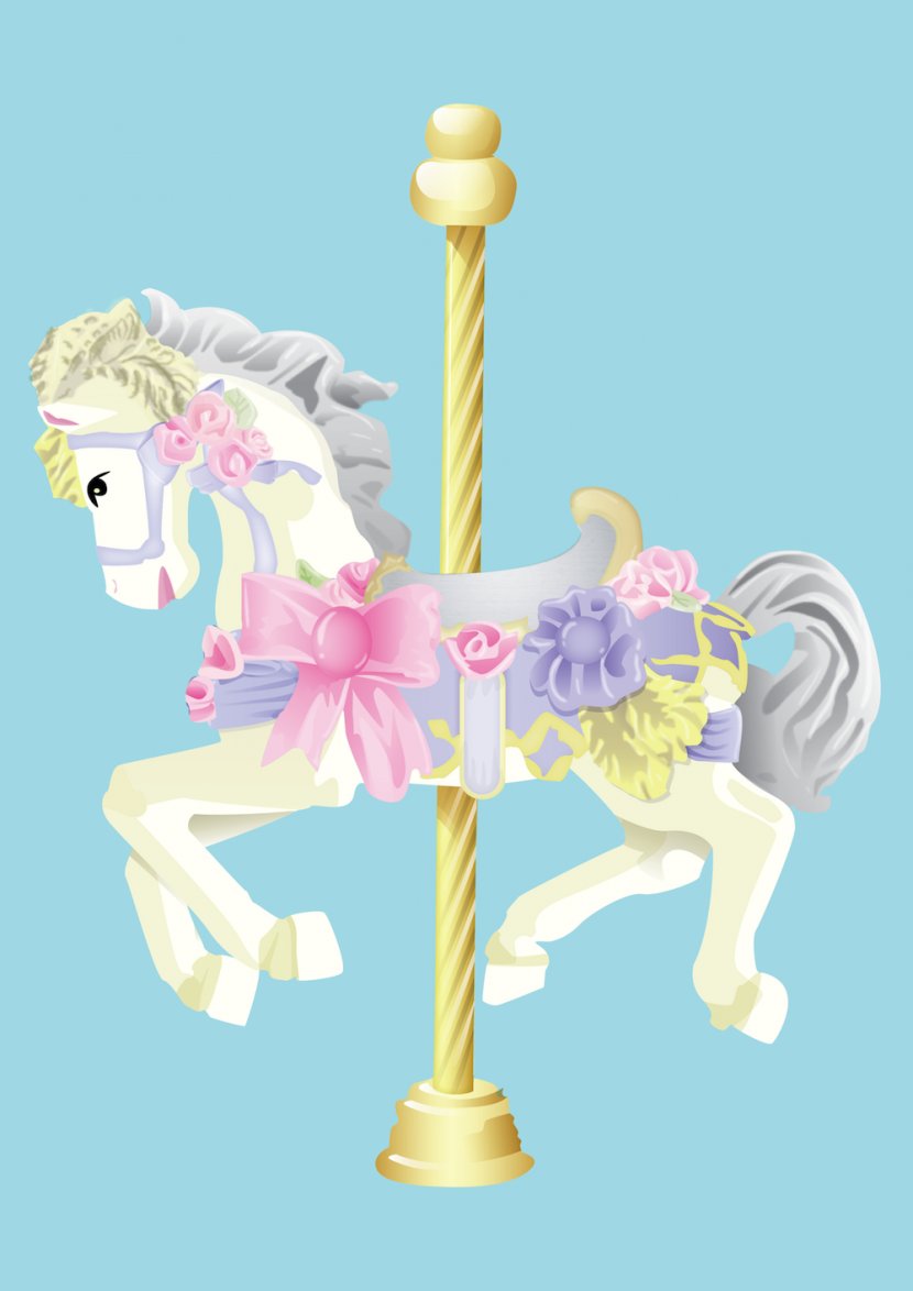 Flying Horse Carousel - Drawing Transparent PNG
