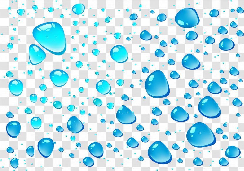 Drop Blue - Water Drops Vector Material Transparent PNG